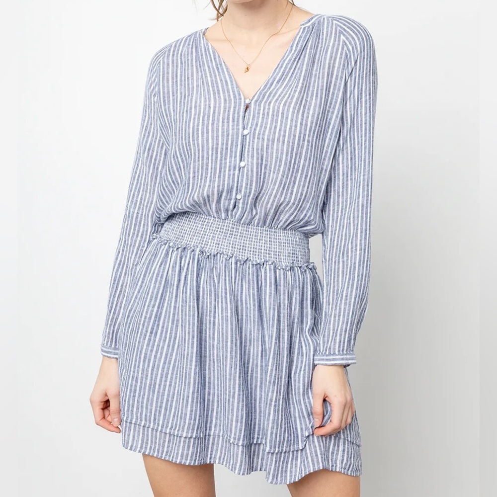 RAILS Jasmine Linen Dress in Tibet Stripe size L